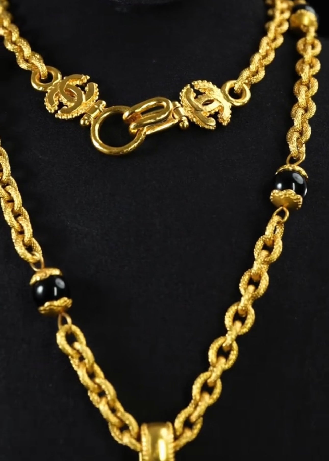 Chanel Black Gold Vine Necklace, 1996 Collector's Edition